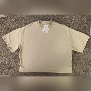 American Garage Men's Ultra Boxy Oversized Short Sleeve Oatmeal T-shirt Size XL